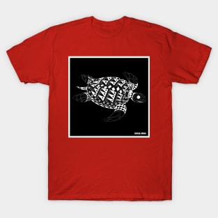 black turtle in magical waters ecopop T-Shirt